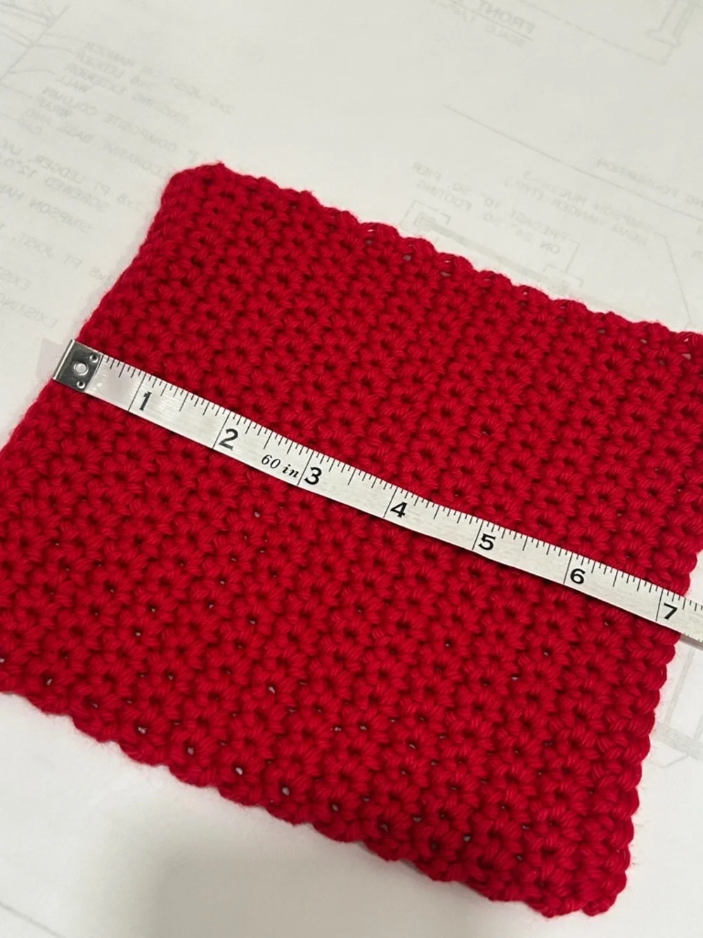 Handmade Chunky Red Crochet Dishcloths - Set of 2
